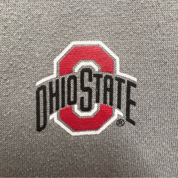 OHIO STATE Hoodie by Colosseum Women’s Size M Red/Gray 1/4 Zip/Drawstring - Picture 5 of 11